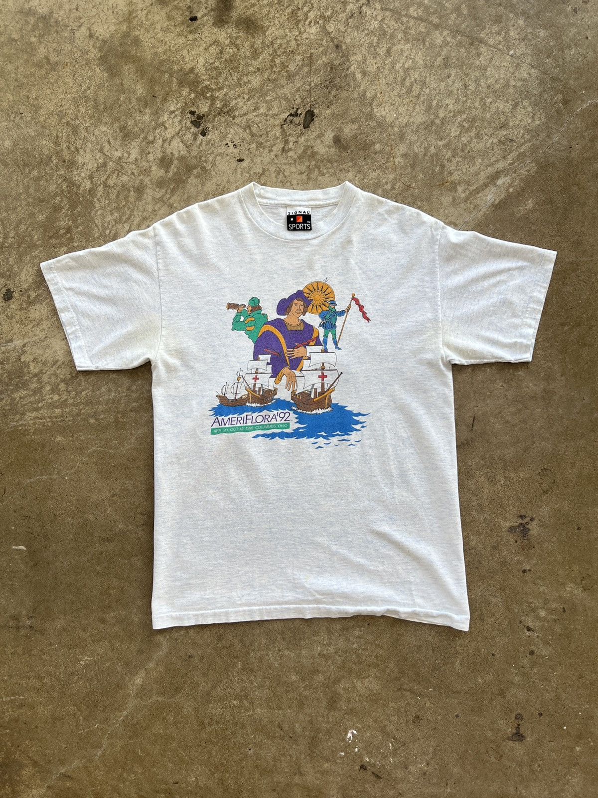 Vintage Vintage 90s Christopher Columbus Single Stitch Tee Medium Size US M / EU 48-50 / 2 - 2 Thumbnail