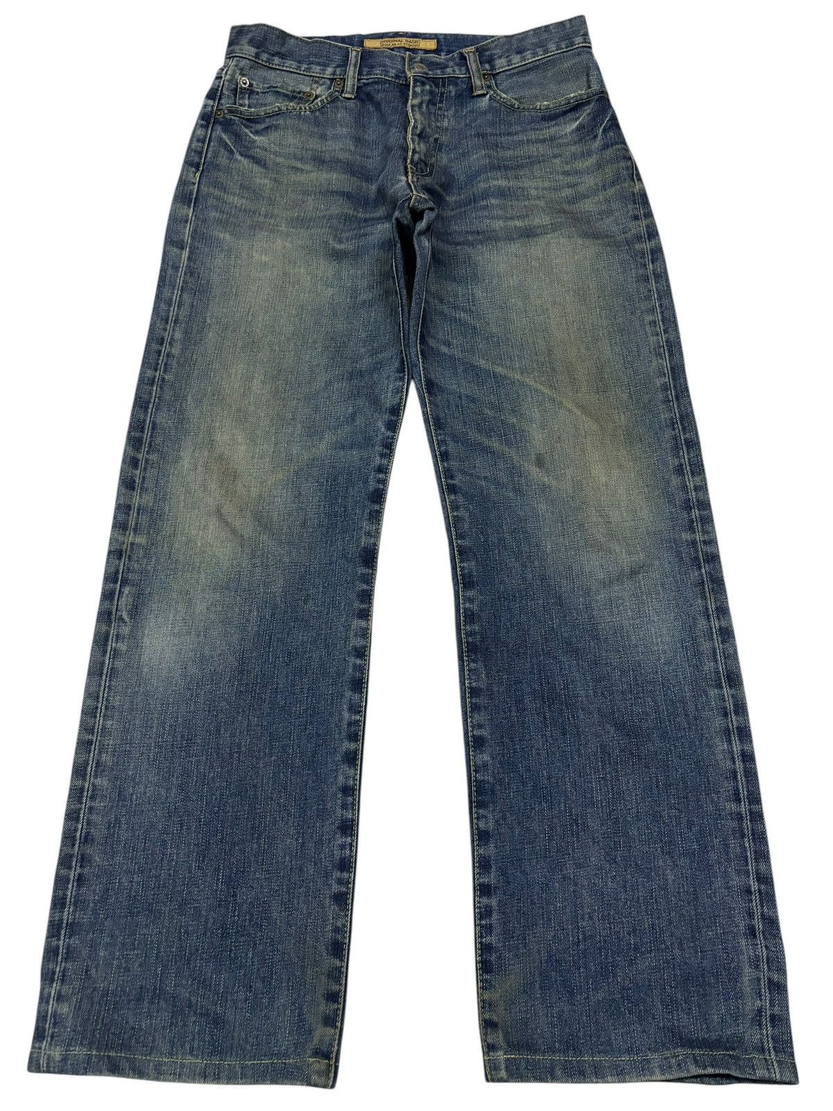 Japanese Brand × Kaihara Denim Vintage Kaihara Uniqlo S-002 Faded Splash Jeans Size US 30 / EU 46 - 1 Thumbnail