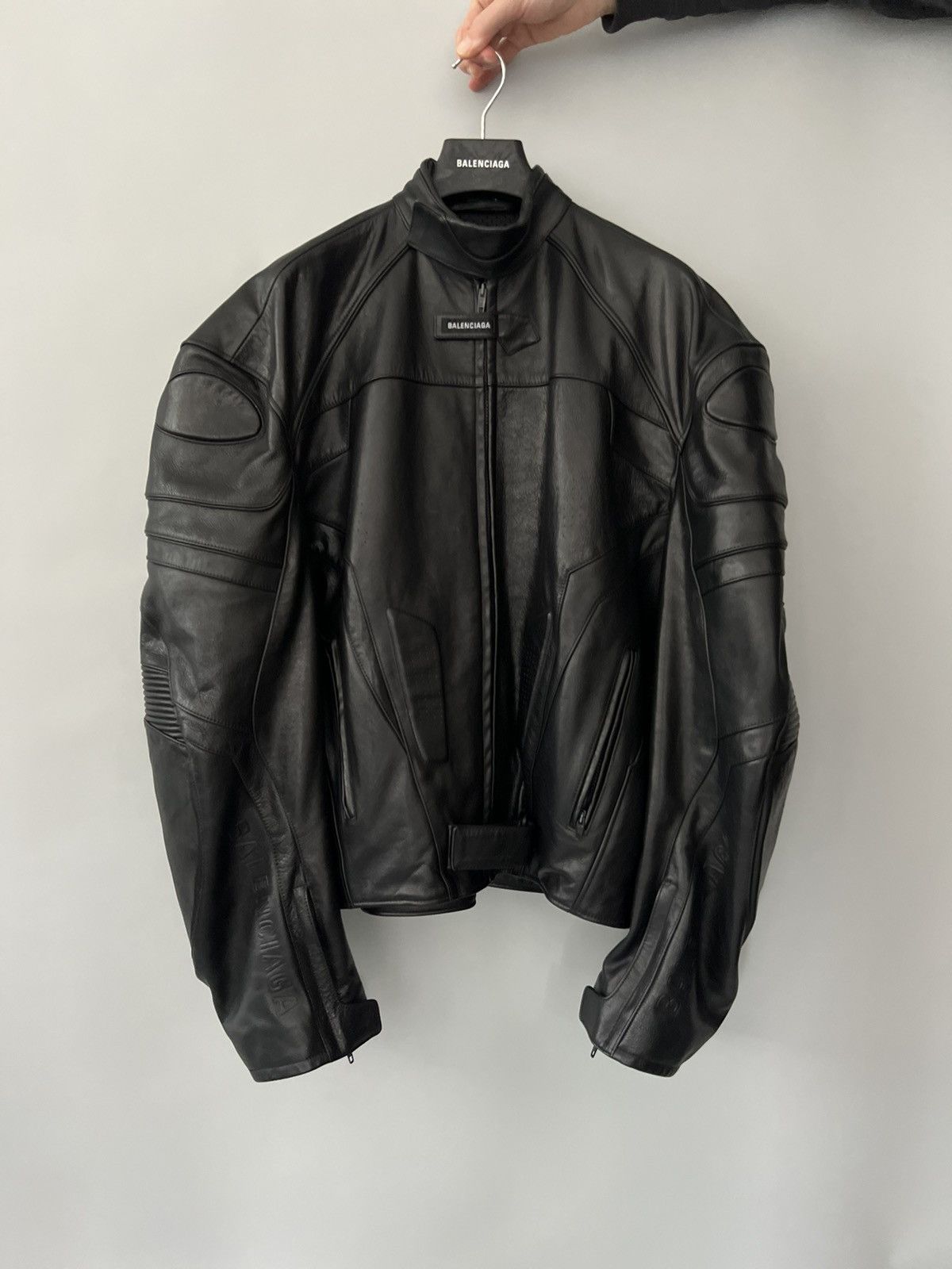 Balenciaga Balenciaga Oversized Leather Bikers Jacket Size US XL / EU 56 / 4 - 7 Thumbnail
