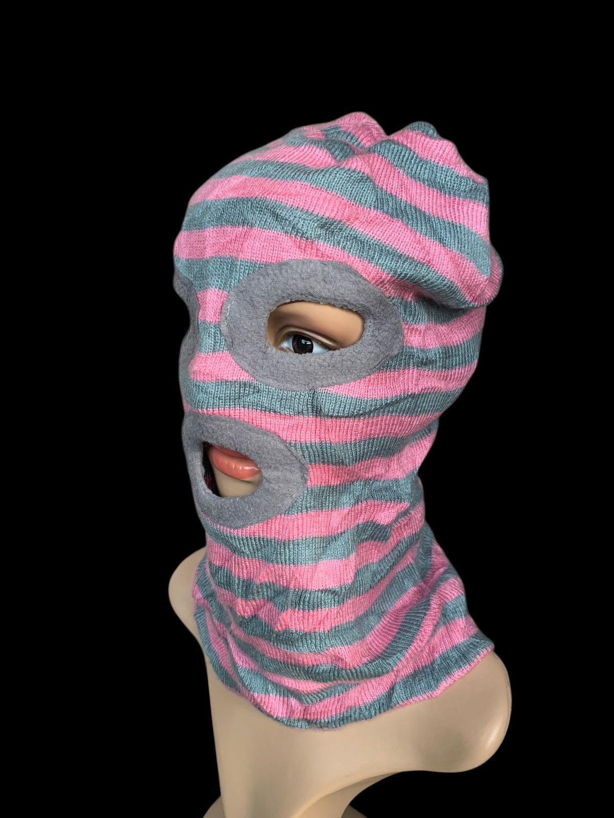 Japanese Brand × Kapital × Vintage Pink Balaclava Knitted Hat Full Masker Japanese Style 🇯🇵 Size ONE SIZE - 2 Thumbnail