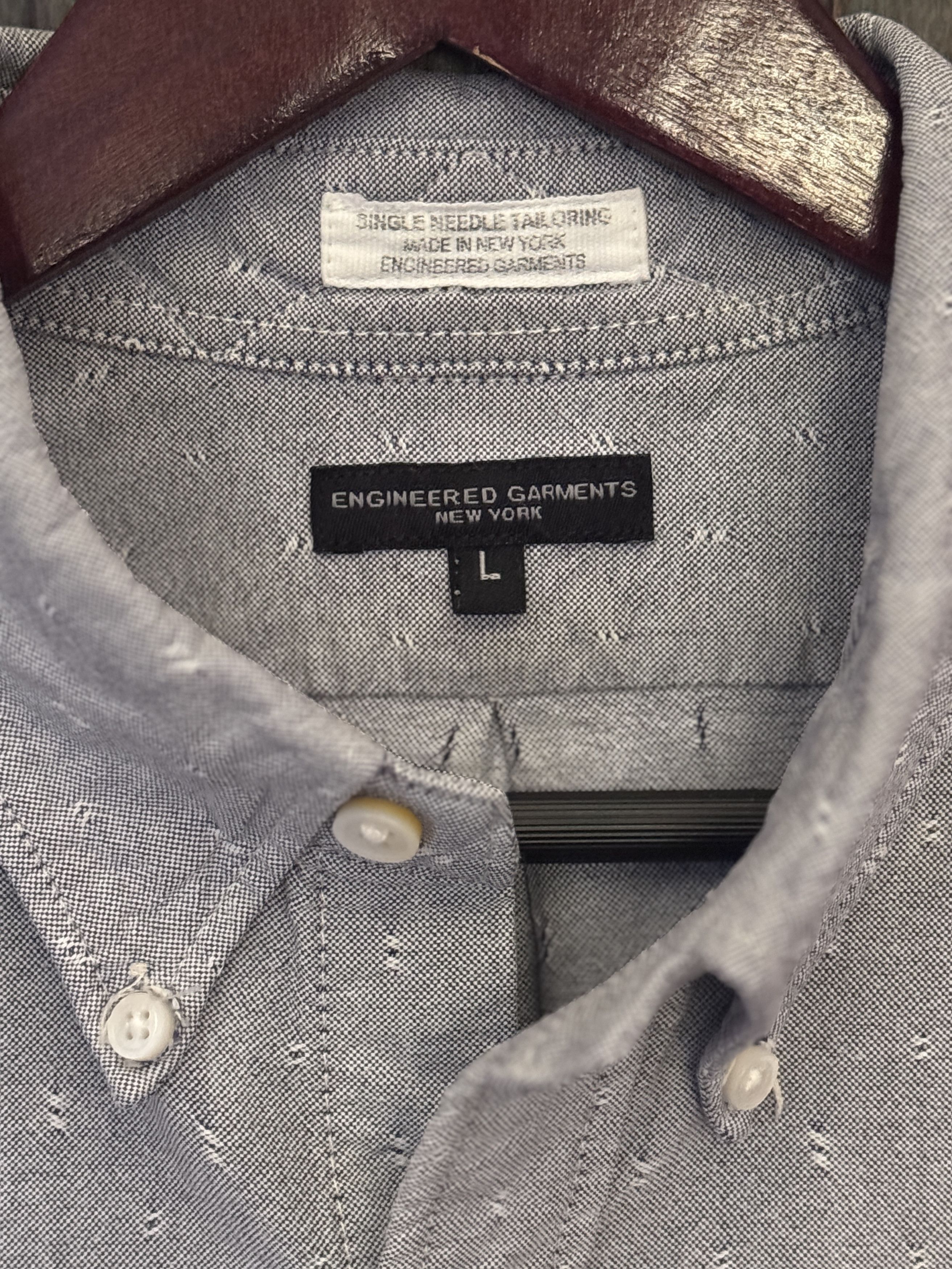 Engineered Garments EG 19th Century BD Shirt in Blue Dobby Oxford Size US L / EU 52-54 / 3 - 3 Thumbnail