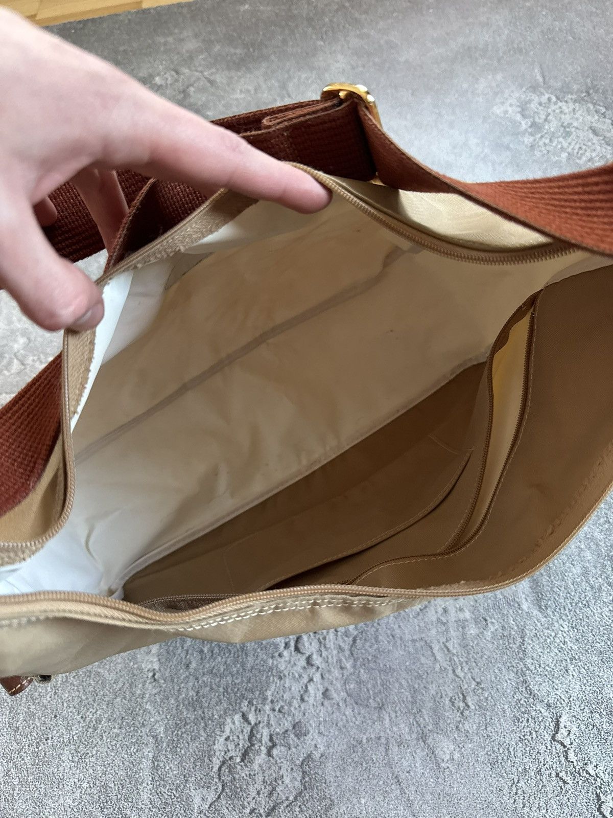 Longchamp Longchamp retro big shoulder baguette bag 💼 beige luxury Size ONE SIZE - 17 Thumbnail