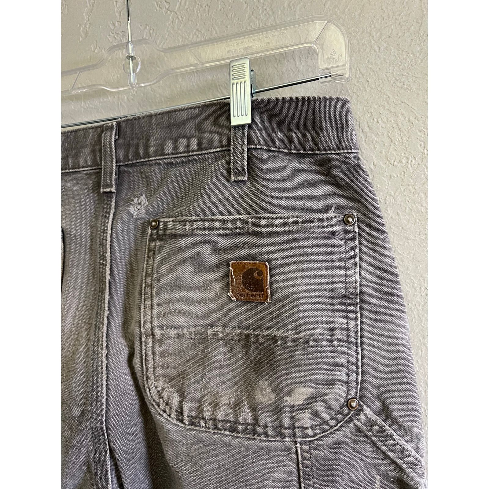 Carhartt Carhartt B139 GVL Gray Dungaree Double Knee Pants 32x32 Size US 32 / EU 48 - 14 Thumbnail