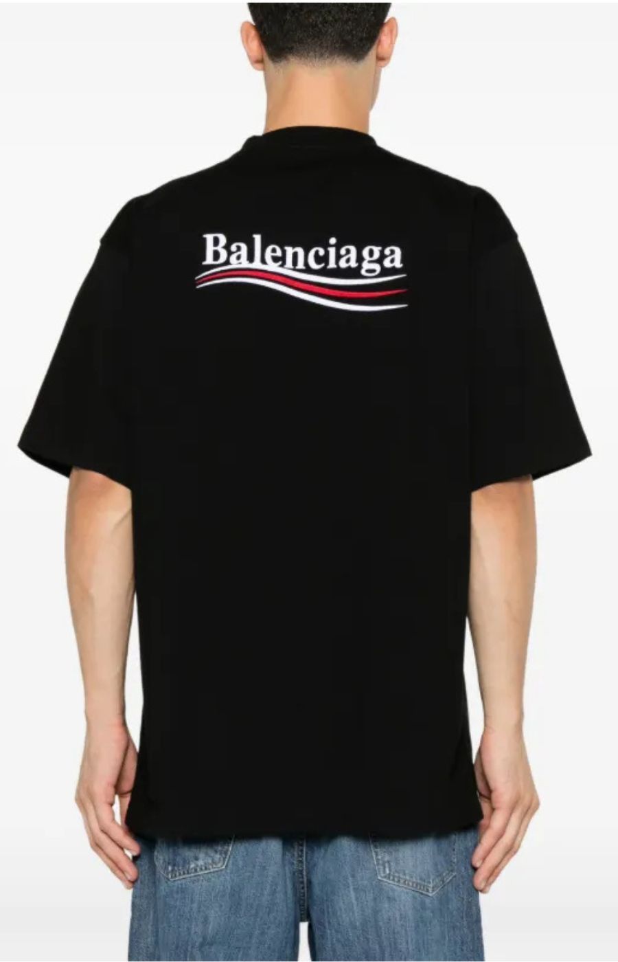 Balenciaga BALENCIAGA Oversized embroidered cotton-jersey T-shirt Size US XS / EU 42 / 0 - 3 Thumbnail