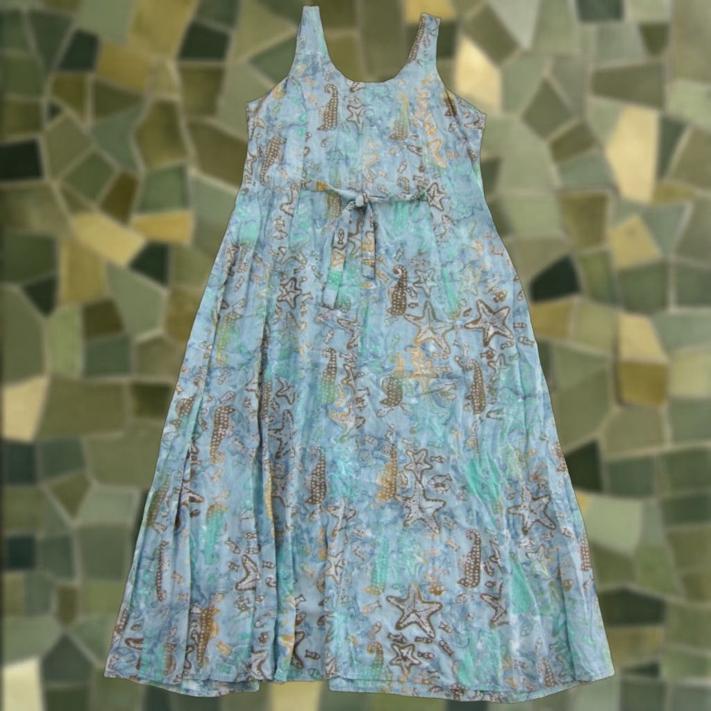 Vintage VINTAGE Young Fashion Maxi Dress Tank Shirt Womens M Blue Size M / US 6-8 / IT 42-44 - 1 Thumbnail
