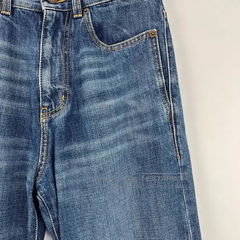 Saint Laurent Paris Saint Laurent Paris Washed Straight Leg Jeans Size 27" / US 4 / IT 40 - 6 Thumbnail