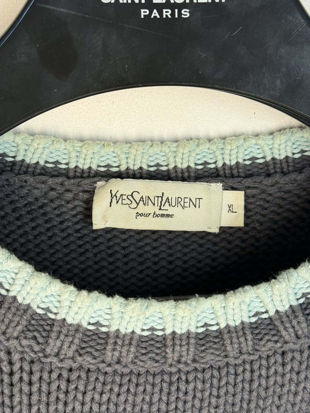 Yves Saint Laurent Heavy YSL Sweater Knit Grey Yves Saint Laurent Vintage Size US XL / EU 56 / 4 - 4 Thumbnail