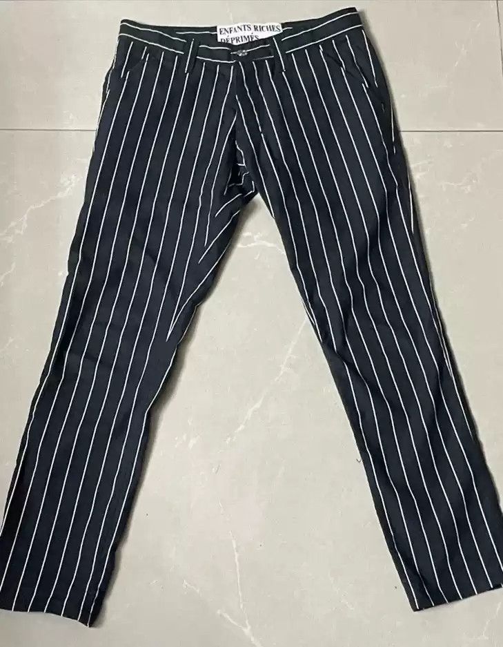 image of Enfants Riches Deprimes Enfants Riches Deprime Show Striped Trousers in Black, Men's (Size 29)