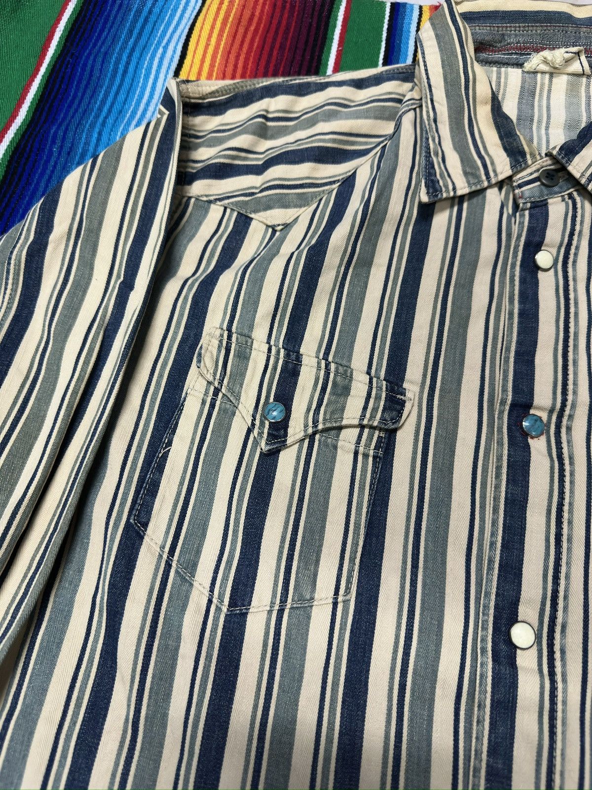 Vintage Western Flannel Stripe 45 RPM .