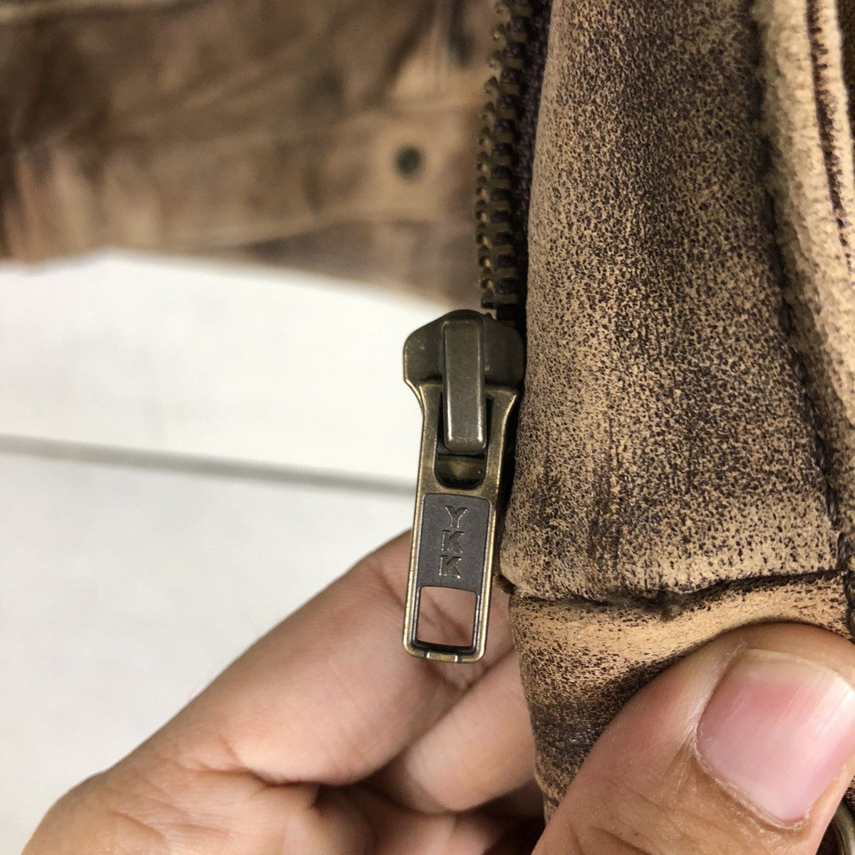 Japanese Brand 📌Vintage Bomber Leather Jacket Mink Fur Shearling Collar Size US M / EU 48-50 / 2 - 18 Thumbnail