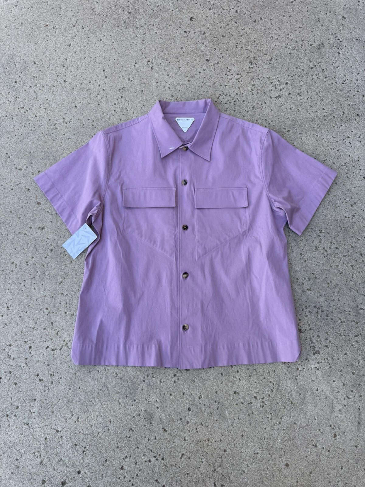 Bottega Veneta Bottega Veneta Lavender Button Up Shirt Size US L / EU 52-54 / 3 - 1 Thumbnail