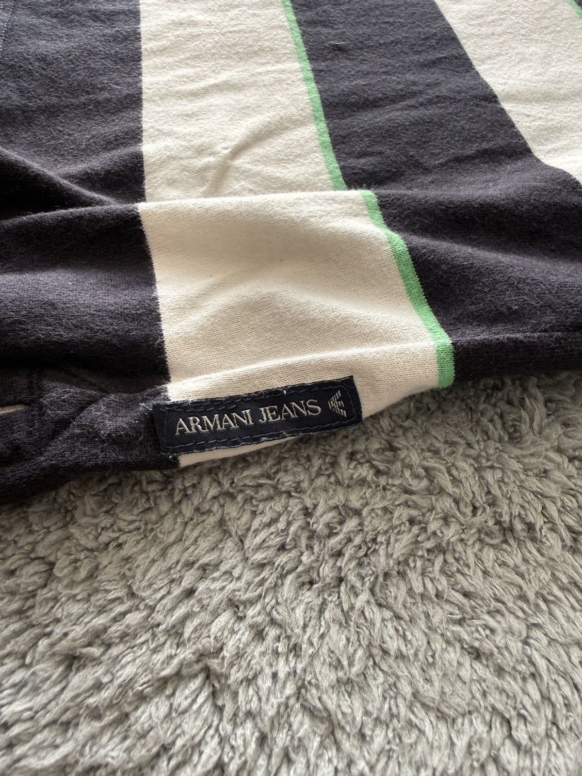 Armani Polo Armani Jeans AJ Originale Righe Blu/Verde Cotone Tail M Size US M / EU 48-50 / 2 - 6 Thumbnail