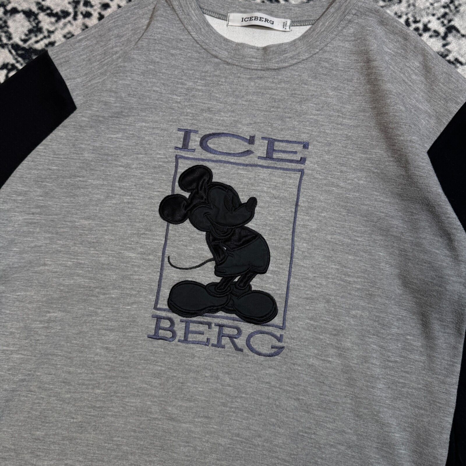Iceberg × Vintage Iceberg Unisex Grey Cotton Sweatshirt Size S Mickey Mouse Size US S / EU 44-46 / 1 - 4 Thumbnail