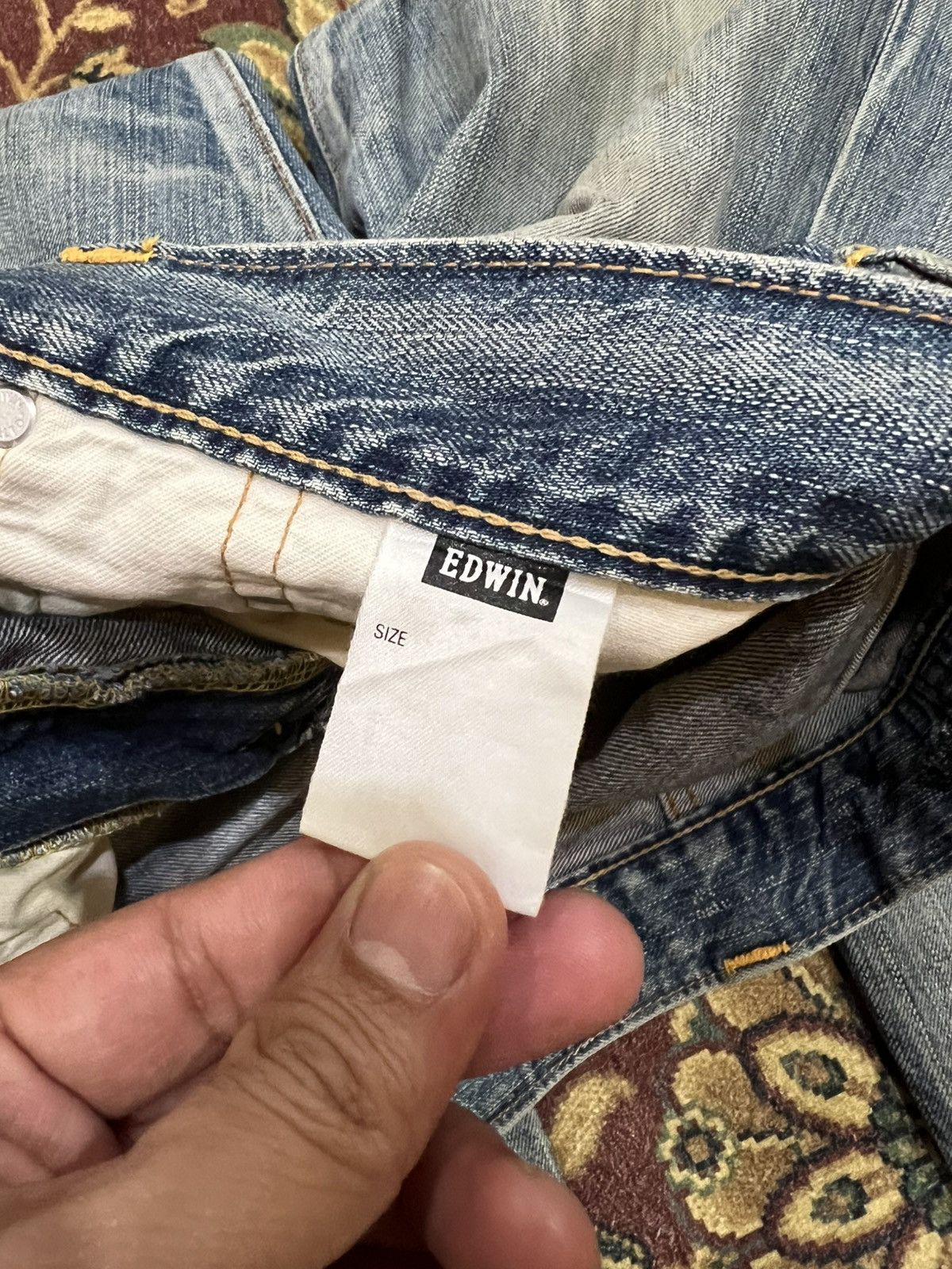 Edwin Vintage Edwin 503 Mud Wash Distress Jean Size US 37 - 20 Thumbnail