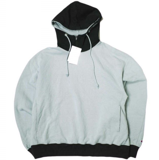 Other Other N.HOOLYWOOD × Champion MOCK NECK HOODIE Cotton Blend Sweatshirt Cotton Sweatshirts & Hoodies C8-B113 DUTY FREE for USA Size ONE SIZE - 1 Thumbnail