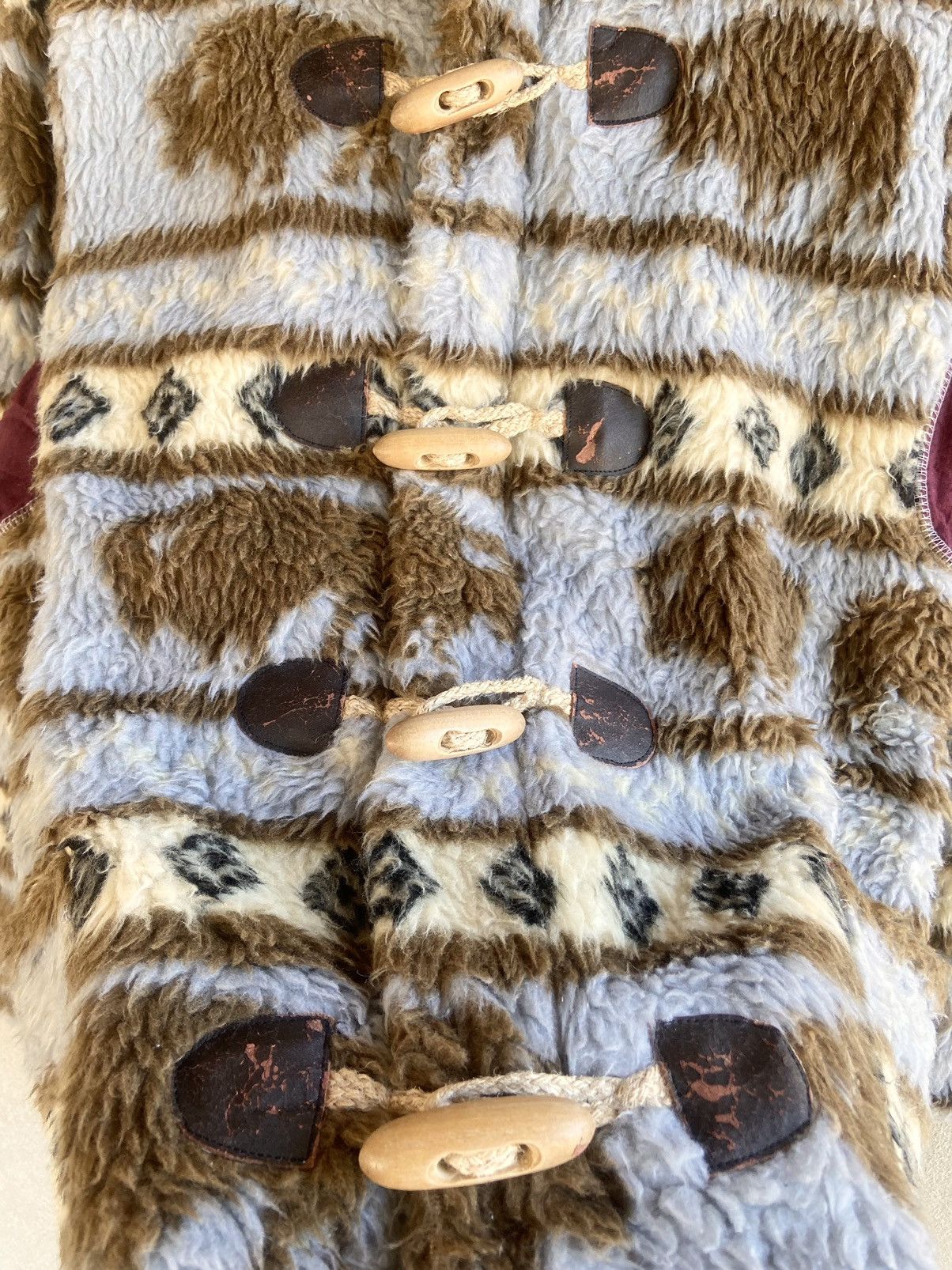 Manastash MANASTASH printed buffalo fleece duffle coat Size US S / EU 44-46 / 1 - 4 Thumbnail