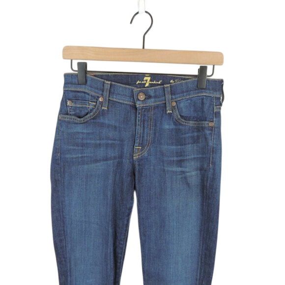 7 For All Mankind 7 For All Mankind High Rise Crop & Rolled Skinny Jean Womens Size 27" / US 4 / IT 40 - 2 Thumbnail
