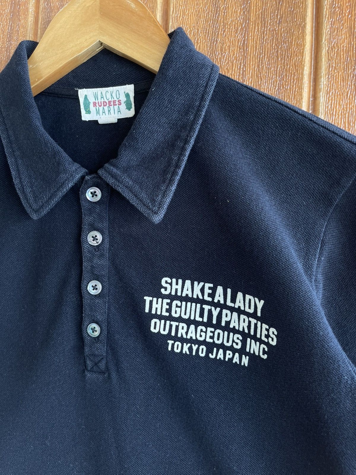 Vintage?WACKO MARIA?The Guilty Parties 3Q Polo Shirt Sleeve