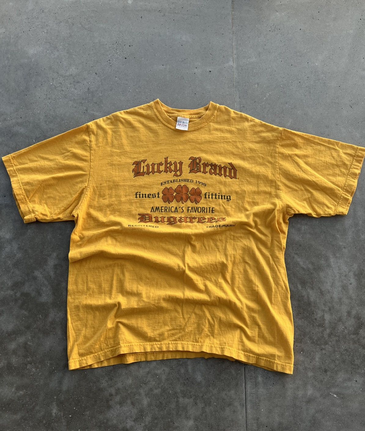 Lucky Brand × Vintage 💛 Vintage 90s Lucky Brand Made in U.S.A T-shirt Size US L / EU 52-54 / 3 - 1 Thumbnail