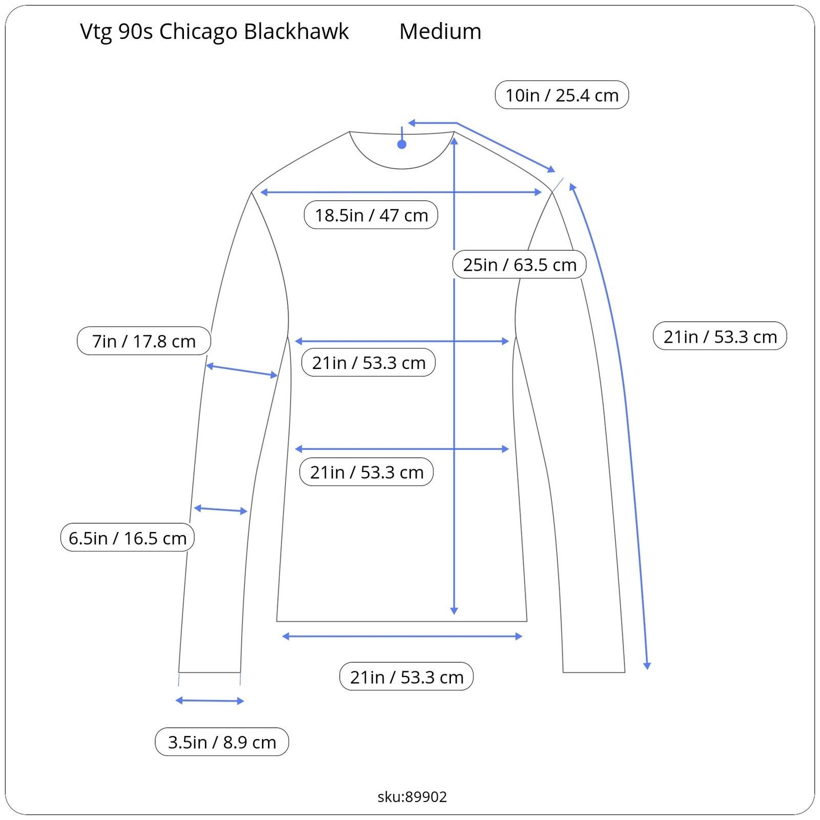 Vintage 90s Chicago Blackhawks Bleach Boxy L/S Tee M Size US M / EU 48-50 / 2 - 2 Thumbnail