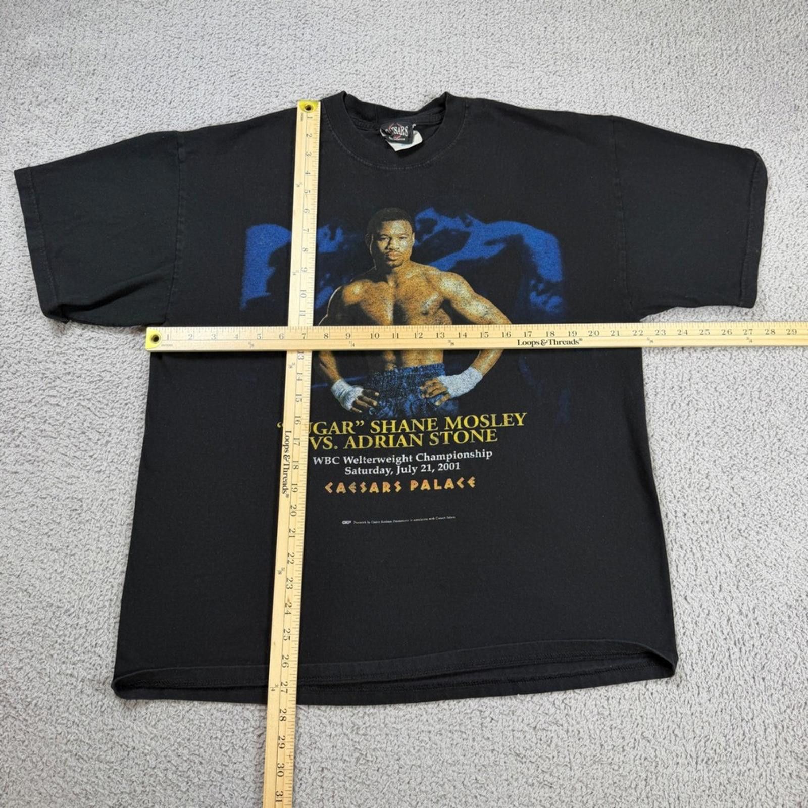 Other Vintage 2001 Shane Mosley vs Adrian Stone Box Shirt Black XL Size US XL / EU 56 / 4 - 2 Thumbnail