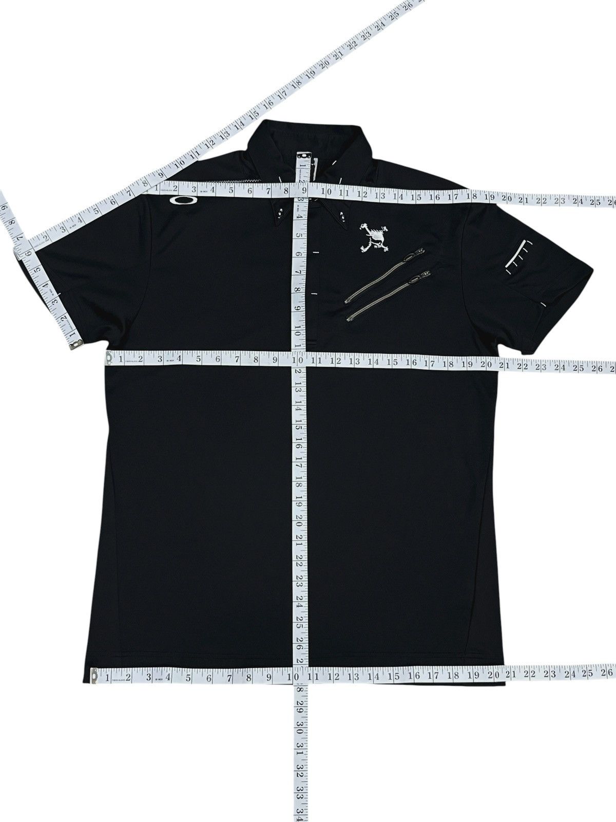 Oakley Vintage Oakley Skull Dri-Fit Multi-Zip Polo Shirt S~M (USA) Size US S / EU 44-46 / 1 - 10 Thumbnail