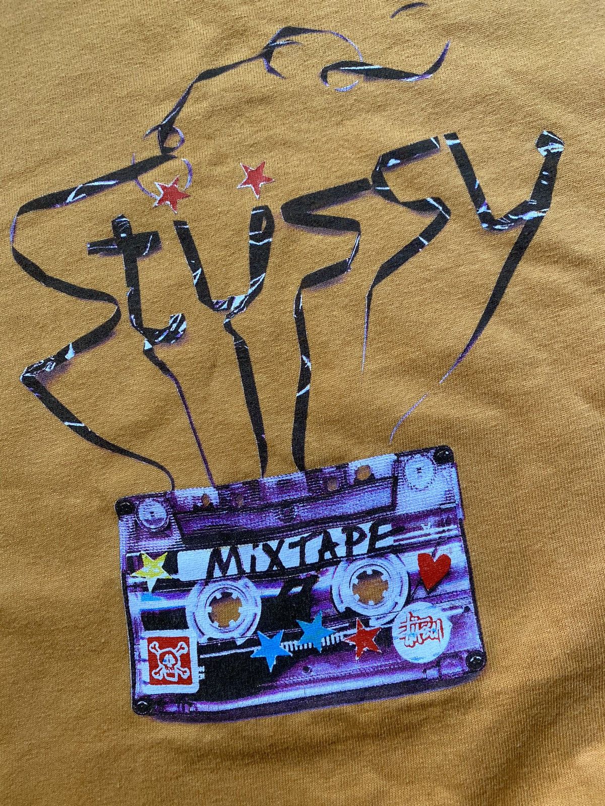 Stussy × Vintage Vintage 90’s Stussy Cassette Mixtape T-shirt Size US S / EU 44-46 / 1 - 3 Thumbnail
