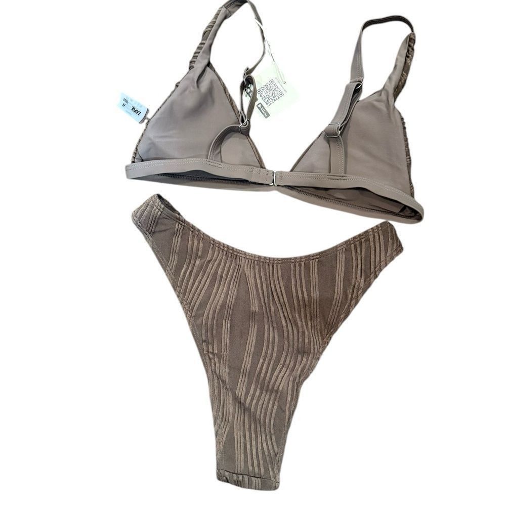 Other Zaful Brown Ruched Triangle Bikini Set Size M / US 6-8 / IT 42-44 - 7 Thumbnail