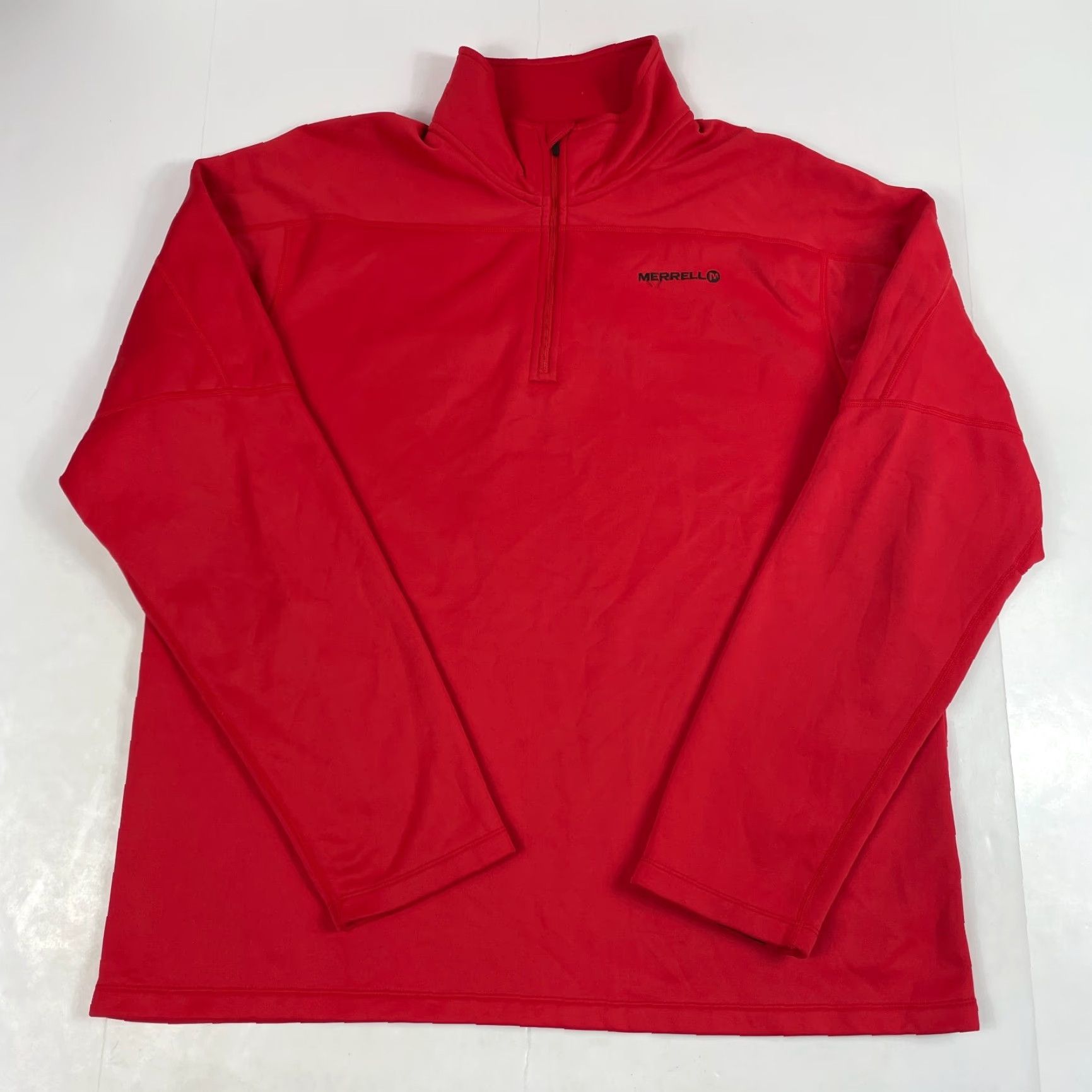 Merrell Merrell Jacket Mens Large Red Fleece Lined 1/4 Zip Pullover Outdoor Casual Coat Weather Wind-Resistant Size US L / EU 52-54 / 3 - 2 Thumbnail