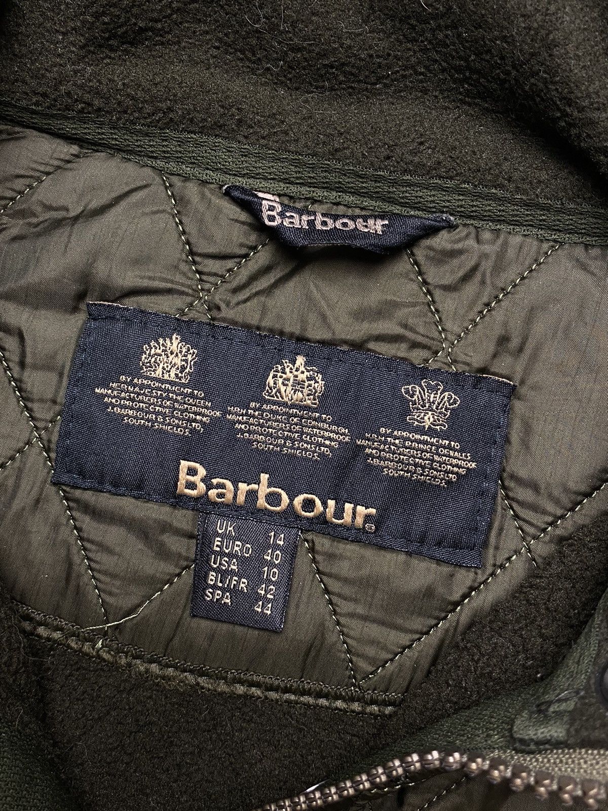 Barbour × Vintage BARBOUR QUAIL-LADIES QUILTED JACKET-OLIVE LUXURY Size L / US 10 / IT 46 - 4 Thumbnail