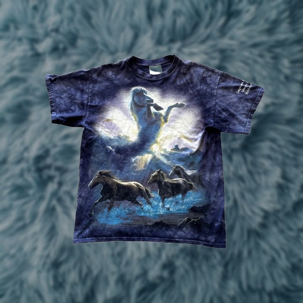 The Mountain VINTAGE The Mountain Shirt Medium Blue Pegasus Tye Die USA Made In 2001 T Size Size US M / EU 48-50 / 2 - 1 Thumbnail