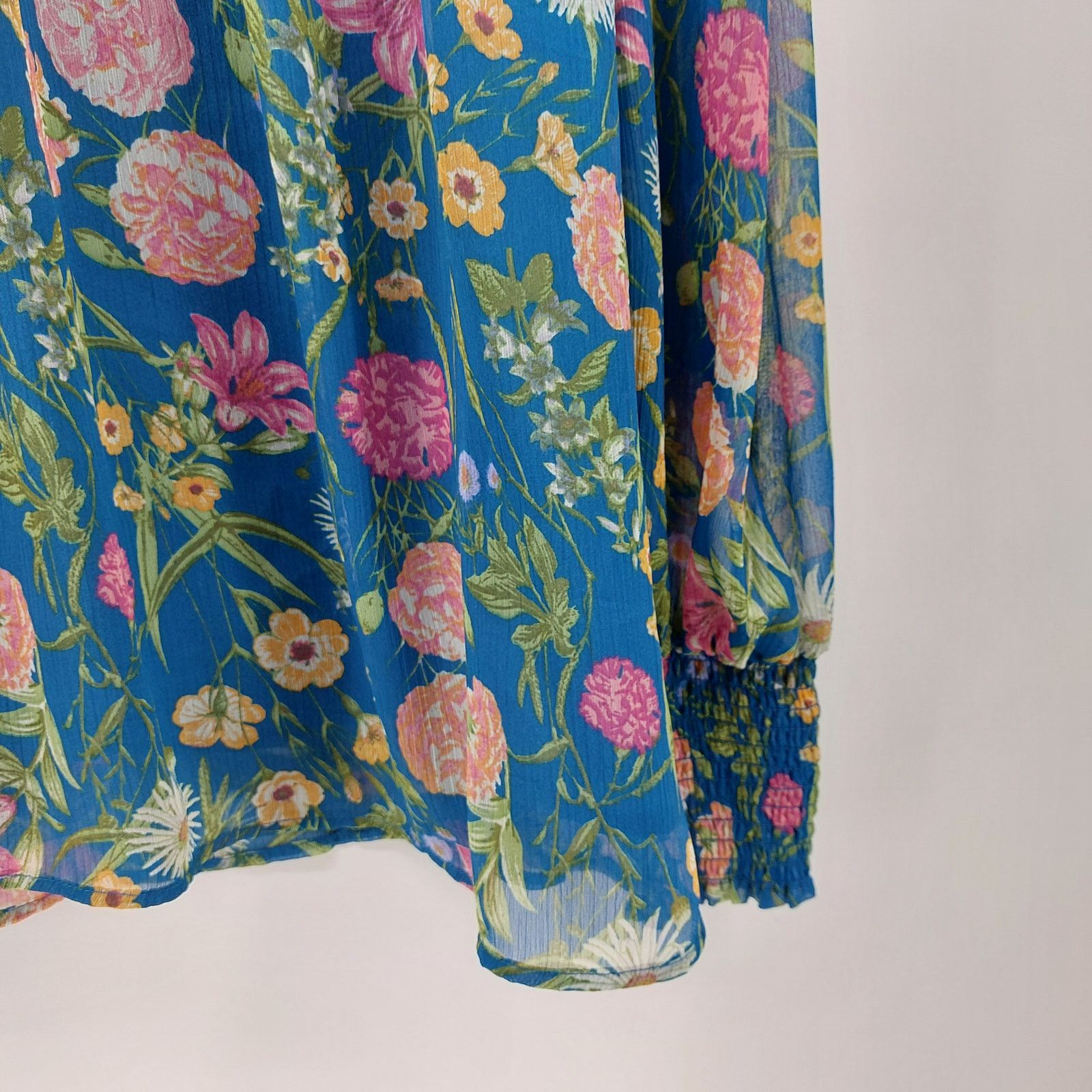 Other Terra & Sky Womens Floral Blouse 1X Spring Polyester Easter Size XXL / US 16-18 / IT 52-54 - 9 Thumbnail