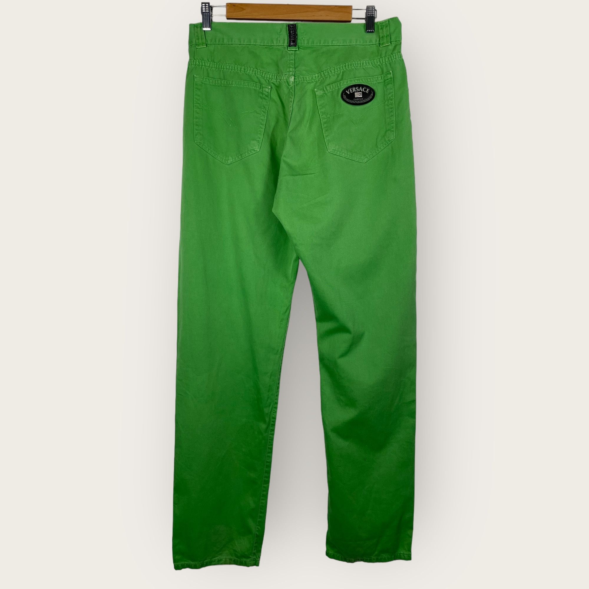 Versace VERSACE CLASSIC V2 GREEN PANTS DENIM Slime 90s Size US 36 / EU 52 - 1 Thumbnail