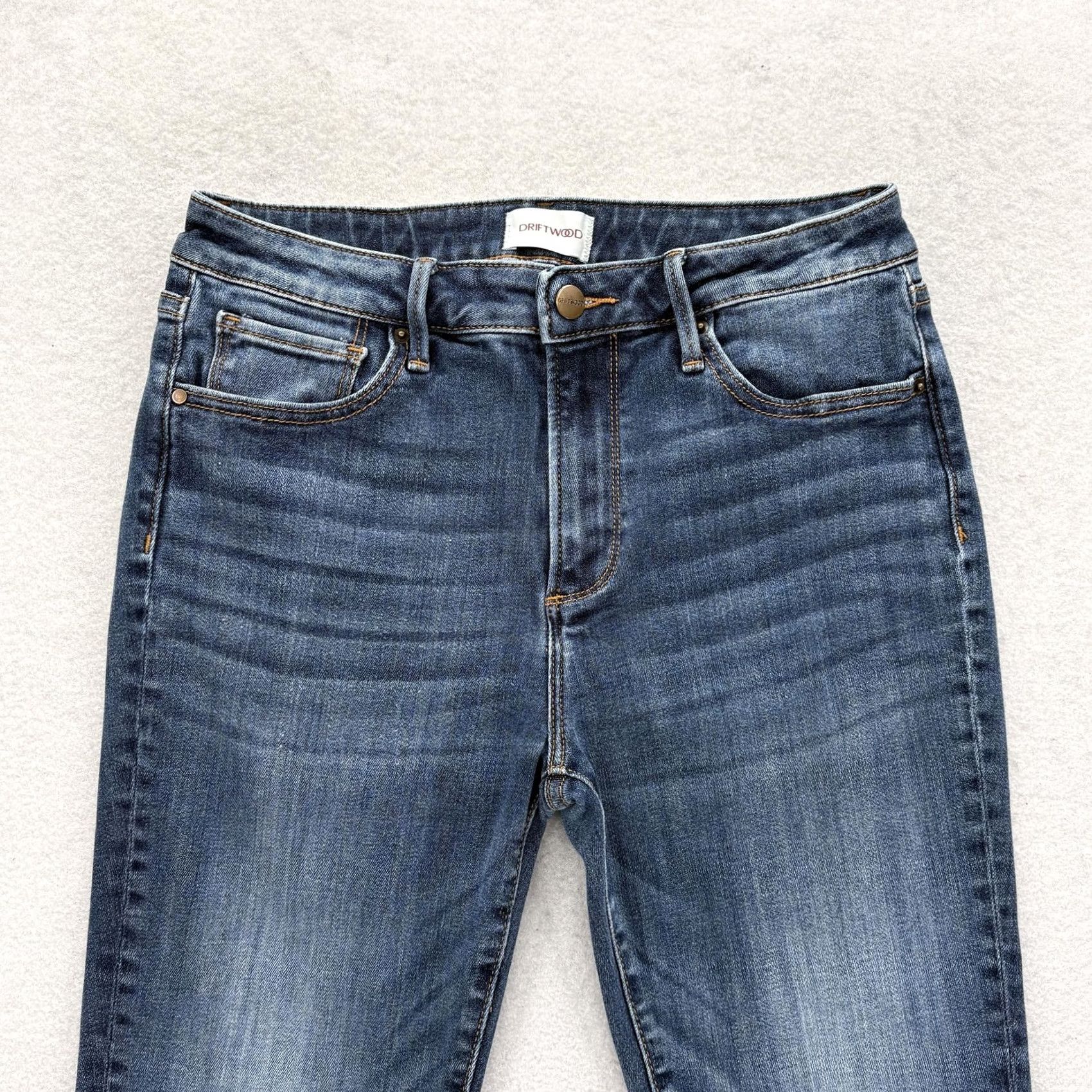 Vintage Driftwood Jeans Womens 29 Blue Med Wash Mid Rise Skinny Stretch Preppy Size 29" - 2 Thumbnail