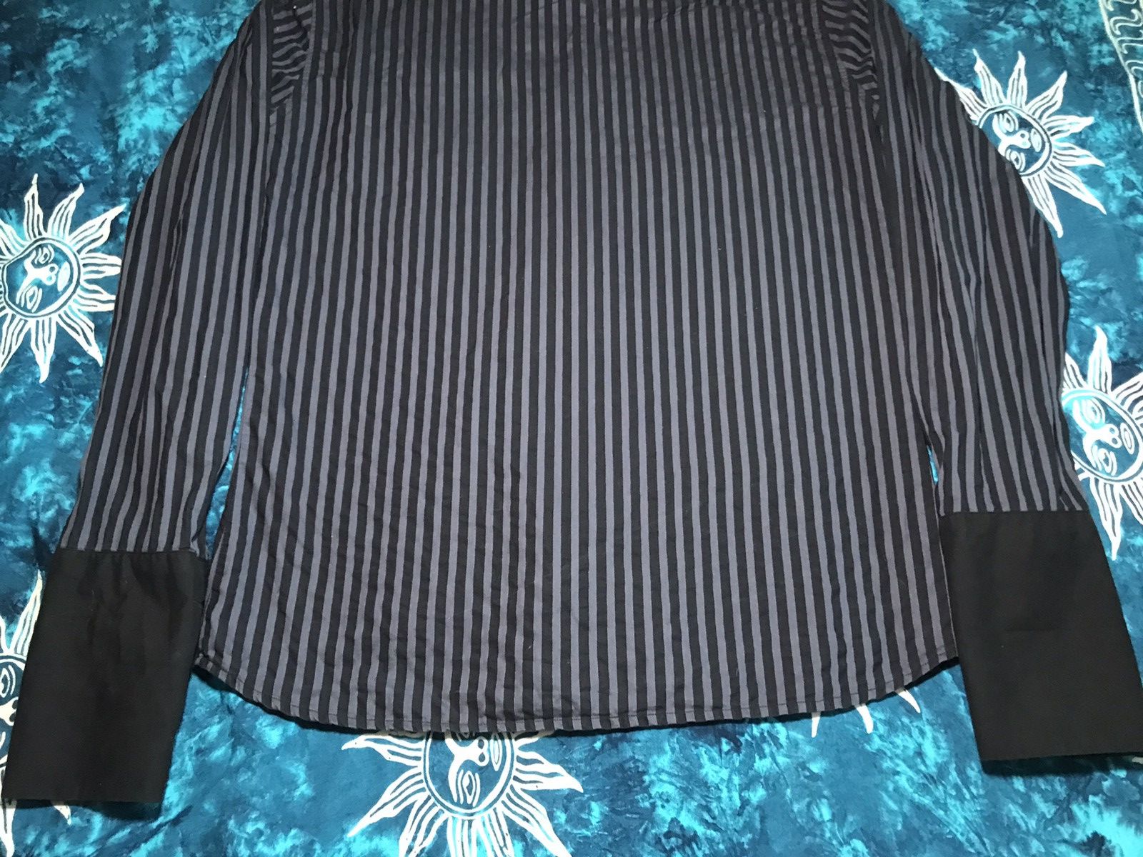 Versace Vintage Versace Stripe Button Up Medusa Shirt Cufflinks Size US M / EU 48-50 / 2 - 14 Thumbnail