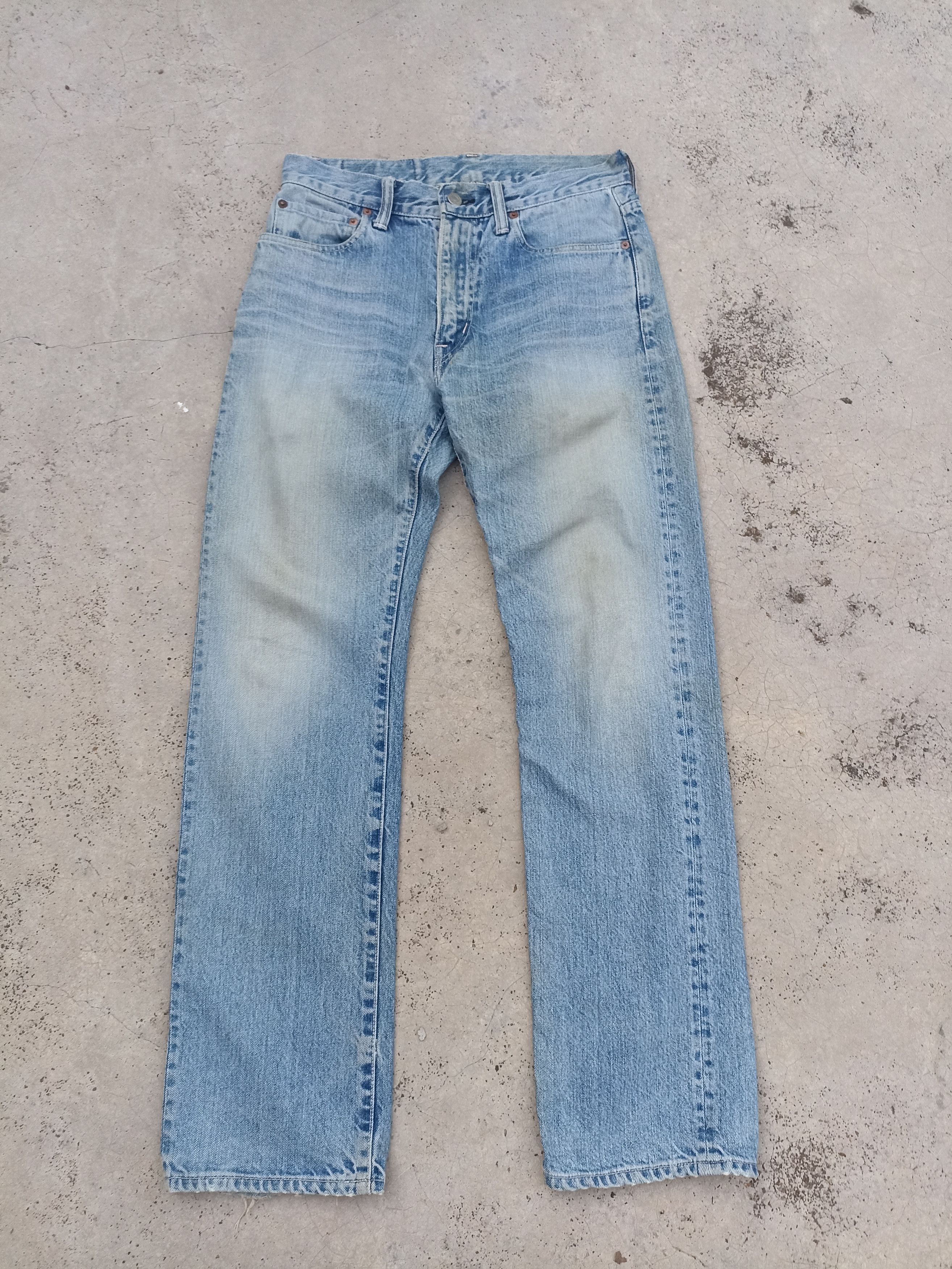 Le Grande Bleu (L.G.B.) Vintage LGB distressed jeans Blue Blue Japan mud washed Size US 30 / EU 46 - 1 Thumbnail