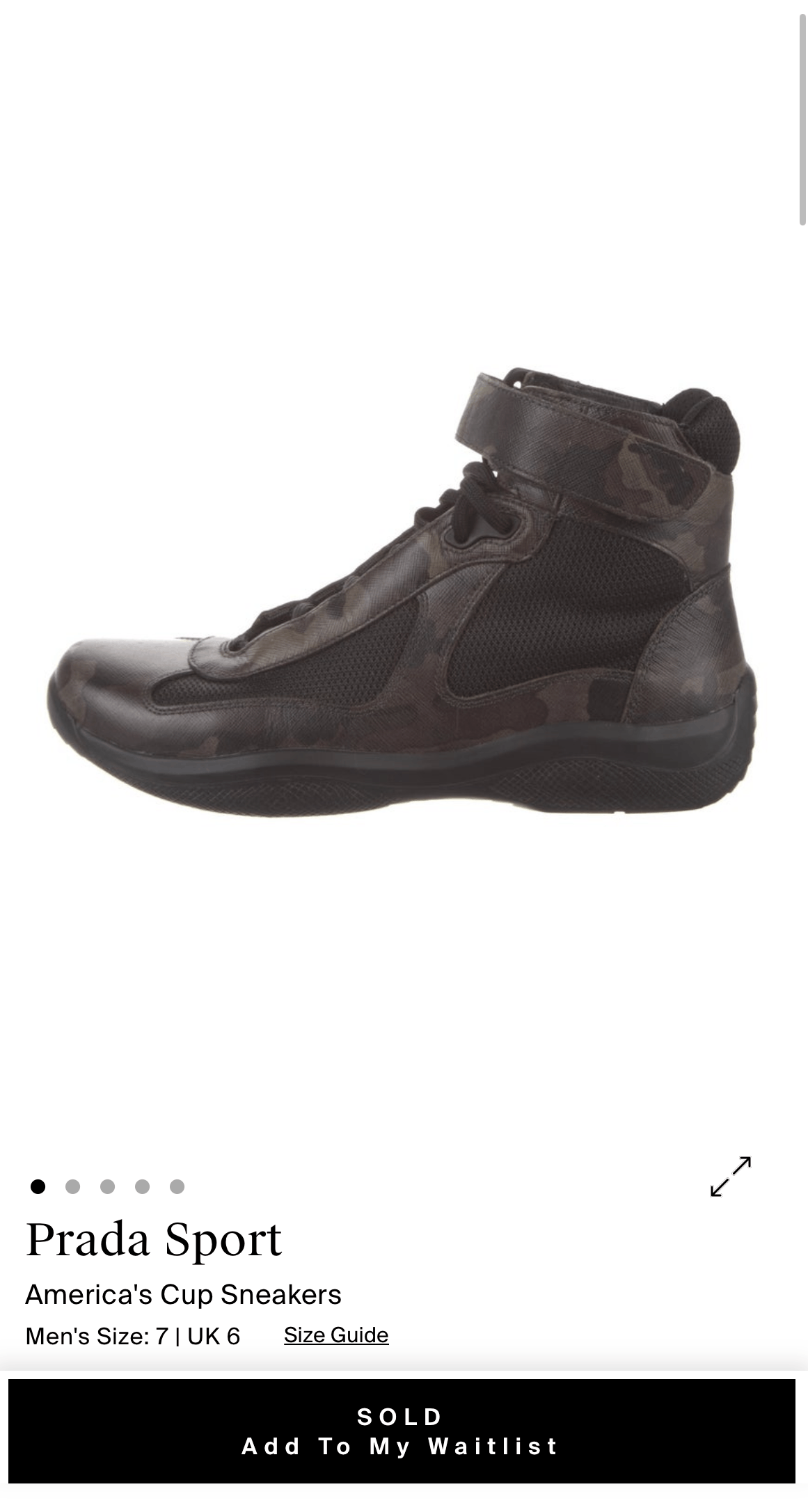 Prada Camo America's Cup Size US 9 / EU 42 - 10 Thumbnail