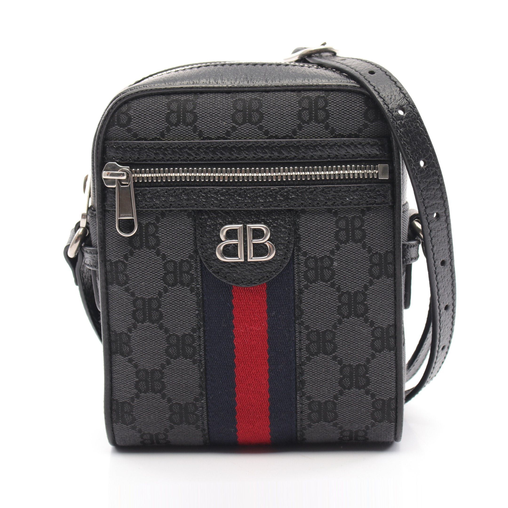 Balenciaga Balenciaga Balenciaga * Gucci Hacker Project Shoulder Bag Canvas Leather Black Size ONE SIZE - 1 Thumbnail