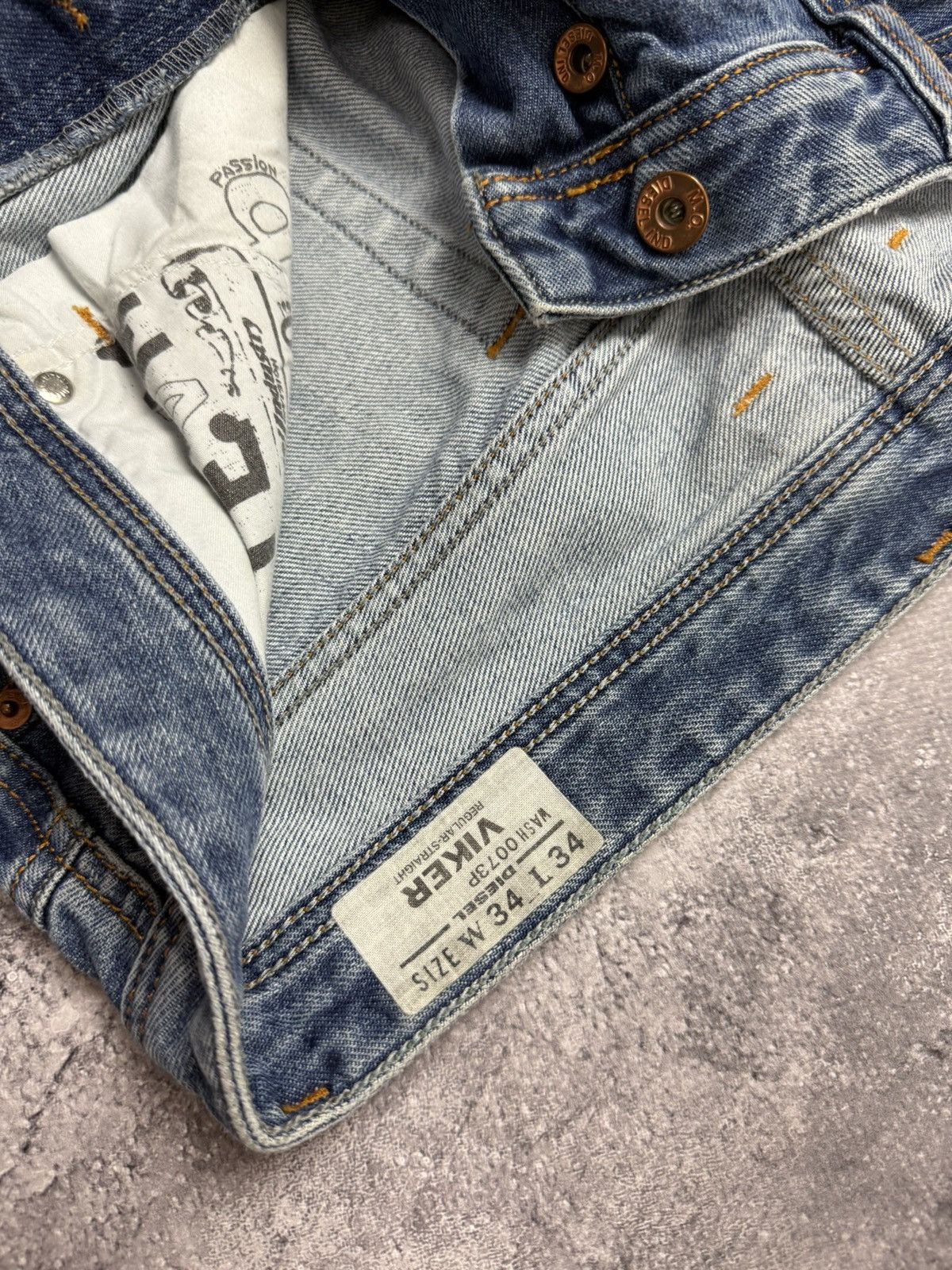 Vintage Diesel Avant Garde Flared Blue Denim Jeans Y2K Rare