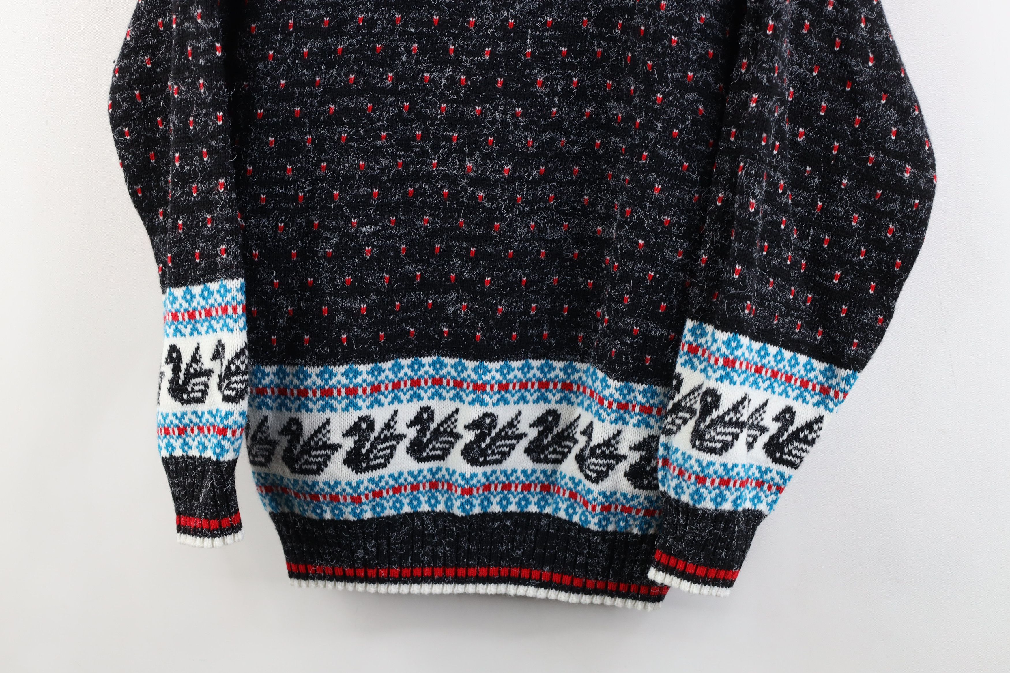 Vintage Vintage 80s 90s Fairy Kei Swan Knit Crewneck Sweater USA Size S / US 4 / IT 40 - 3 Thumbnail