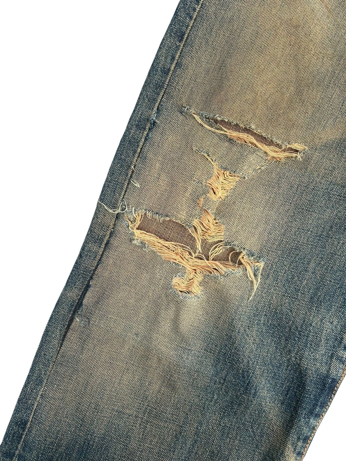 Kapital Thrashed Vintage Edwin 505X Selvedge Rusty Denim Jeans Size US 31 - 2 Thumbnail