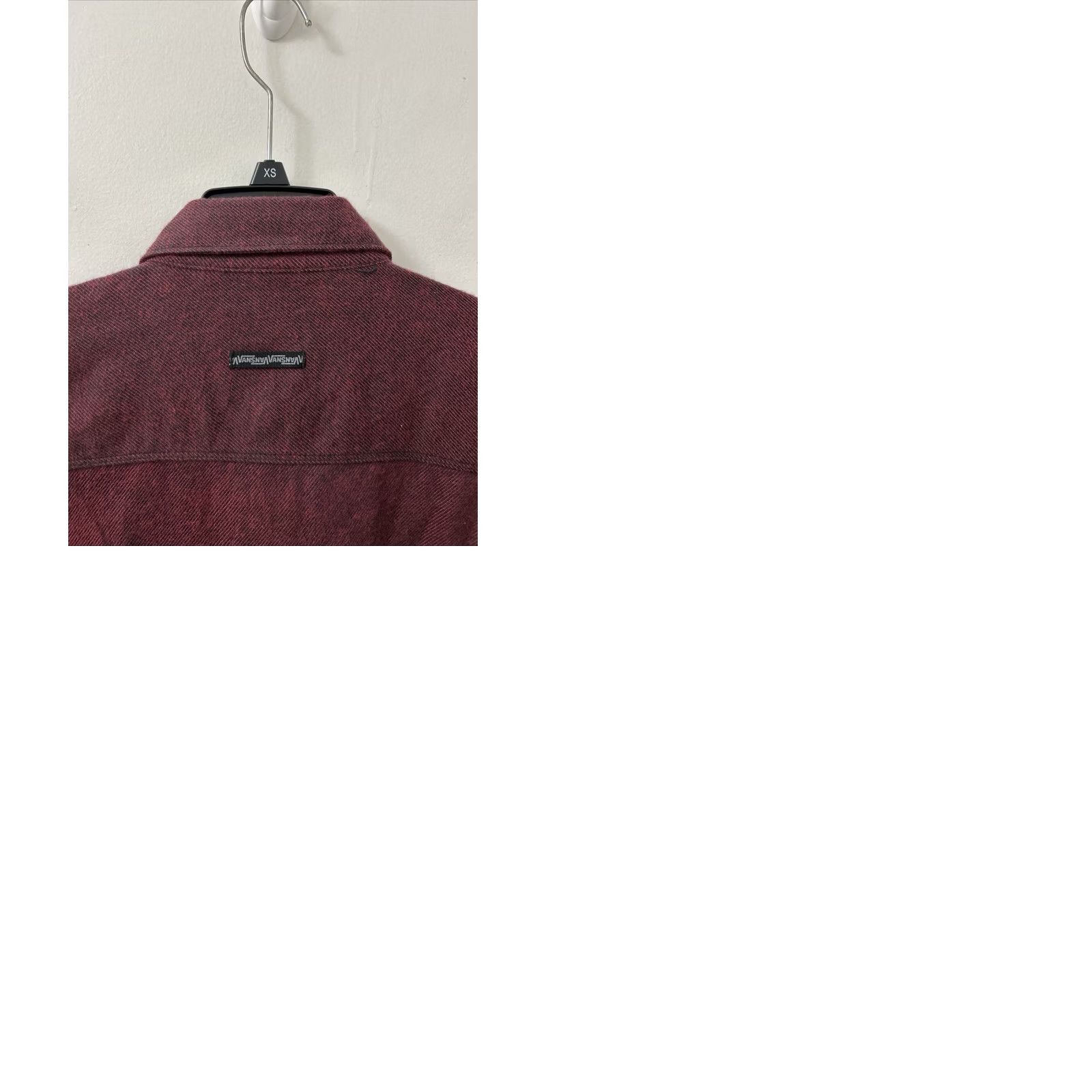 Vans VANS Shirt Mens M Red Burgundy Flannel Long Sleeve Button Down Logo Chest Pocket Outdoor Army 90s Style Mens Size US M / EU 48-50 / 2 - 9 Thumbnail
