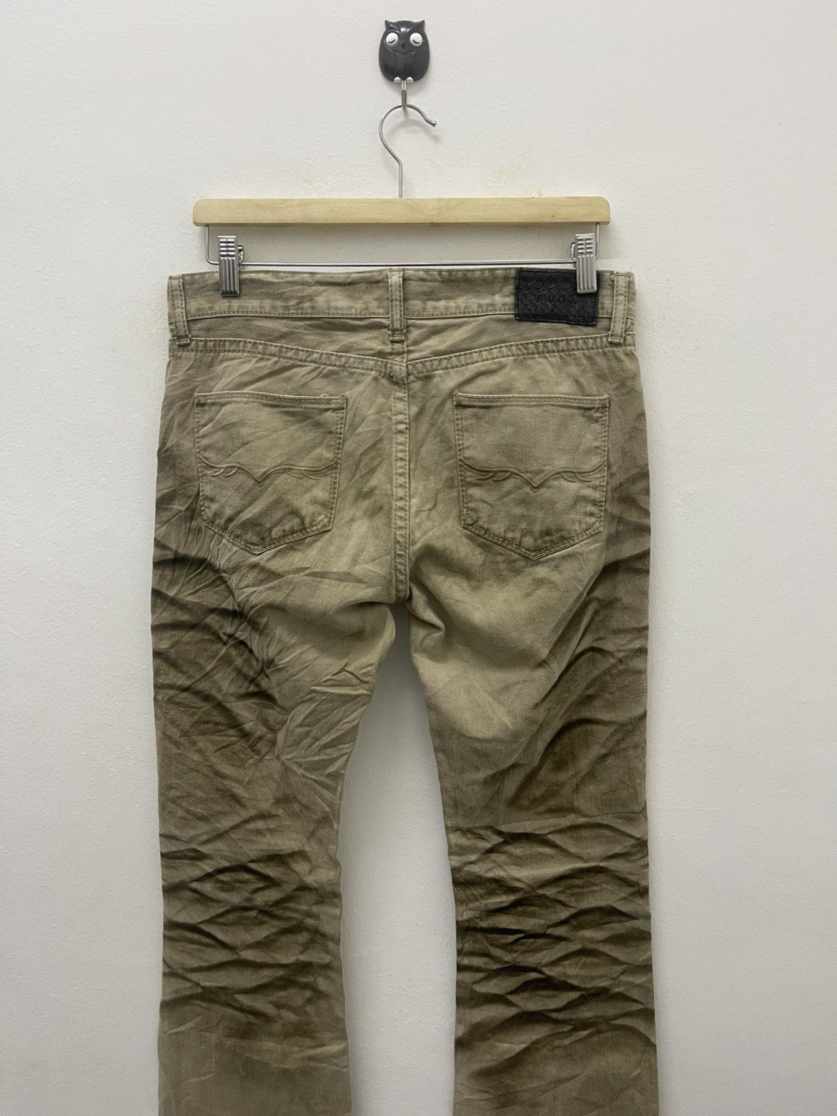 GOSTAR DE FUGA Rare Vintage FUGA Claw Mark Brown Coated Flare Denim Jeans Size US 31 - 11 Thumbnail