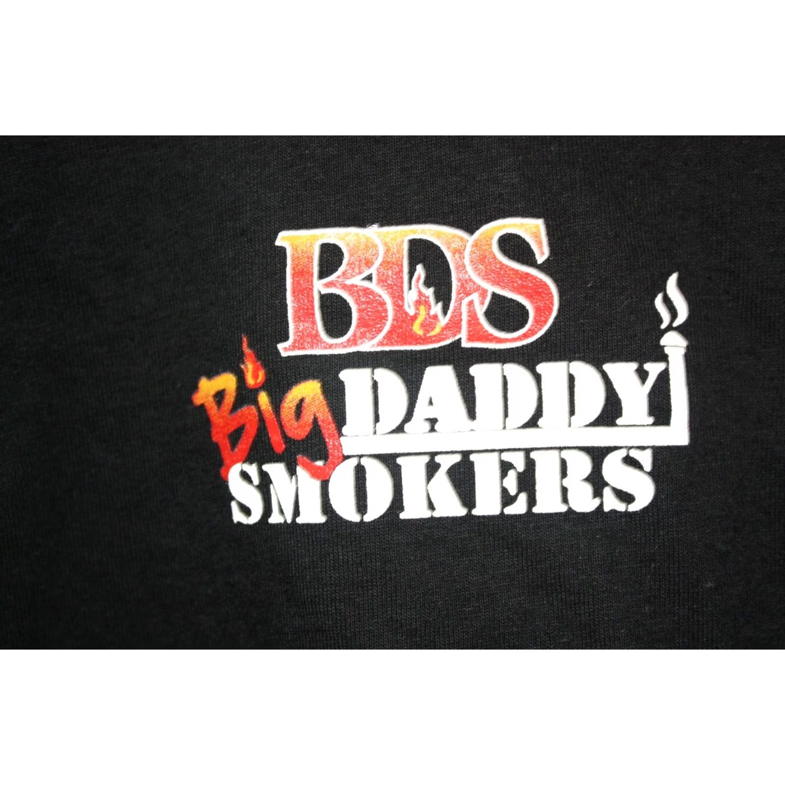Vintage Big Daddy Smokers Where the Heat Hit's The Heat Hits The Meat Black T-shirt L Mens Regular Short Sleeve Crew Neck 100% Cotton BDS Size US L / EU 52-54 / 3 - 2 Thumbnail