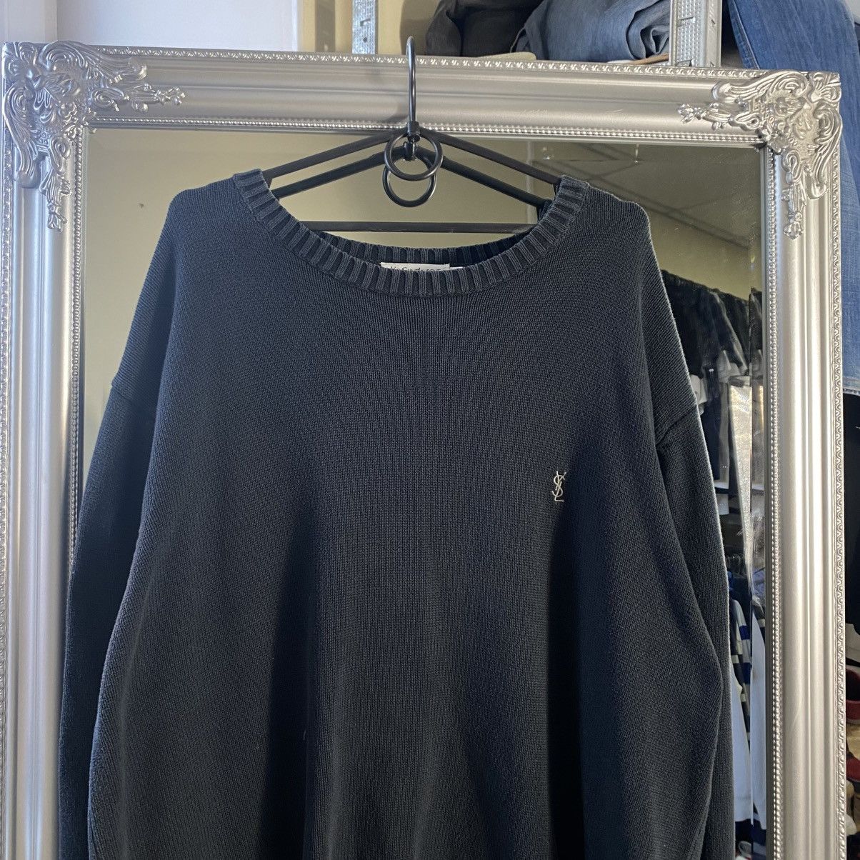 Yves Saint Laurent Vintage 90s Yves Saint Lauren Knit Crewneck YSL Sweater Y2K Size US XL / EU 56 / 4 - 2 Thumbnail