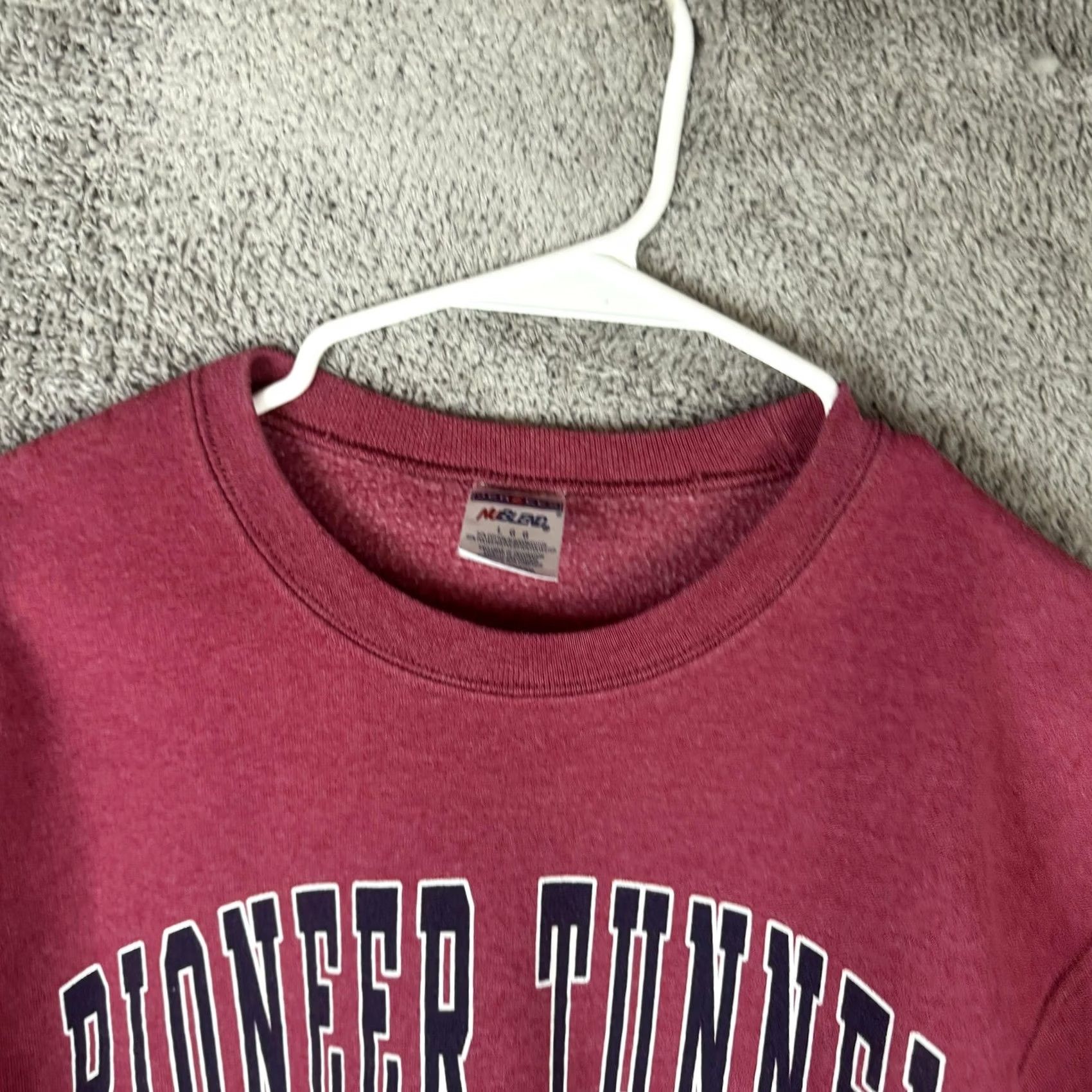 Jerzees Pioneer Tunnel Sweatshirt Mens Large Red Ashland PA Jerzees NuBlend Crew Neck Fleece Pullover Graphic Print Size US L / EU 52-54 / 3 - 7 Thumbnail