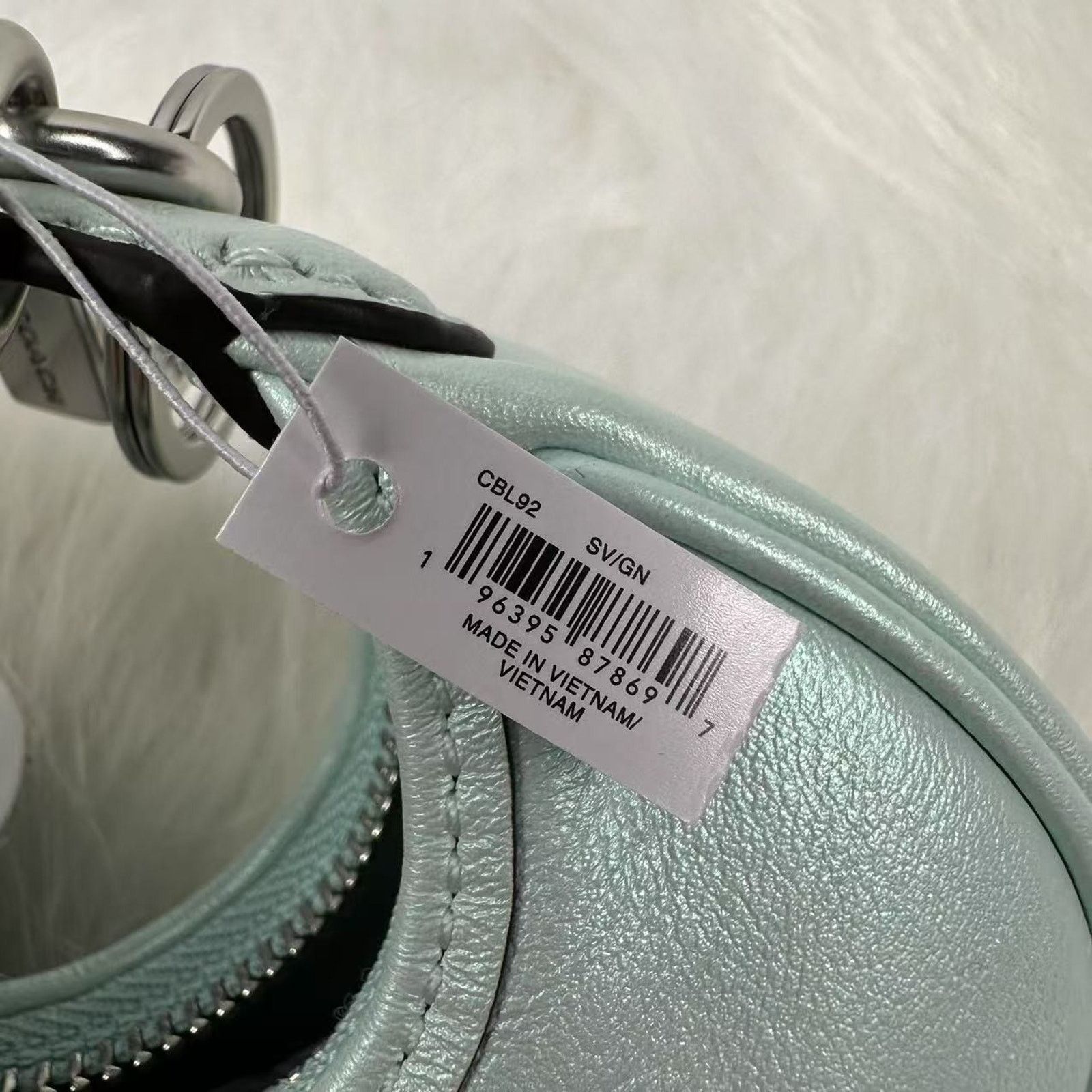 Coach Coach Mini Carmen Bag Charm Pearlized leather/Silver/Green Size ONE SIZE - 6 Thumbnail