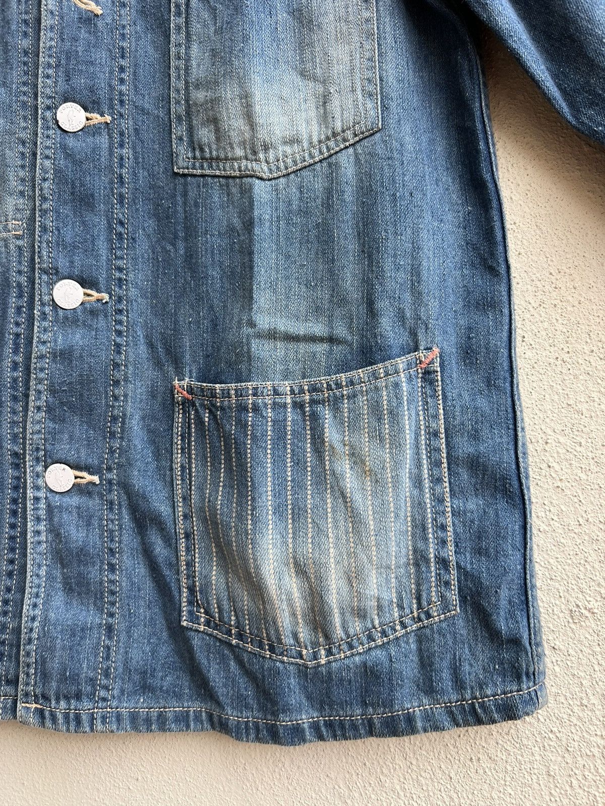 Porter Classic Porter Classic Light Denim Multiple Pocket Chore Jacket Size US S / EU 44-46 / 1 - 9 Thumbnail