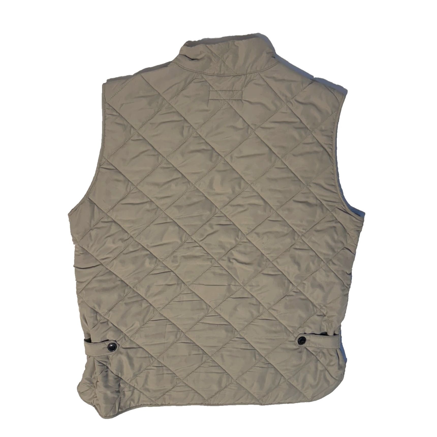 Vintage Crown & Ivy Quilted Full Zip Vest Mens M Beige/Gray Golf Sport Hiking Size US M / EU 48-50 / 2 - 6 Thumbnail