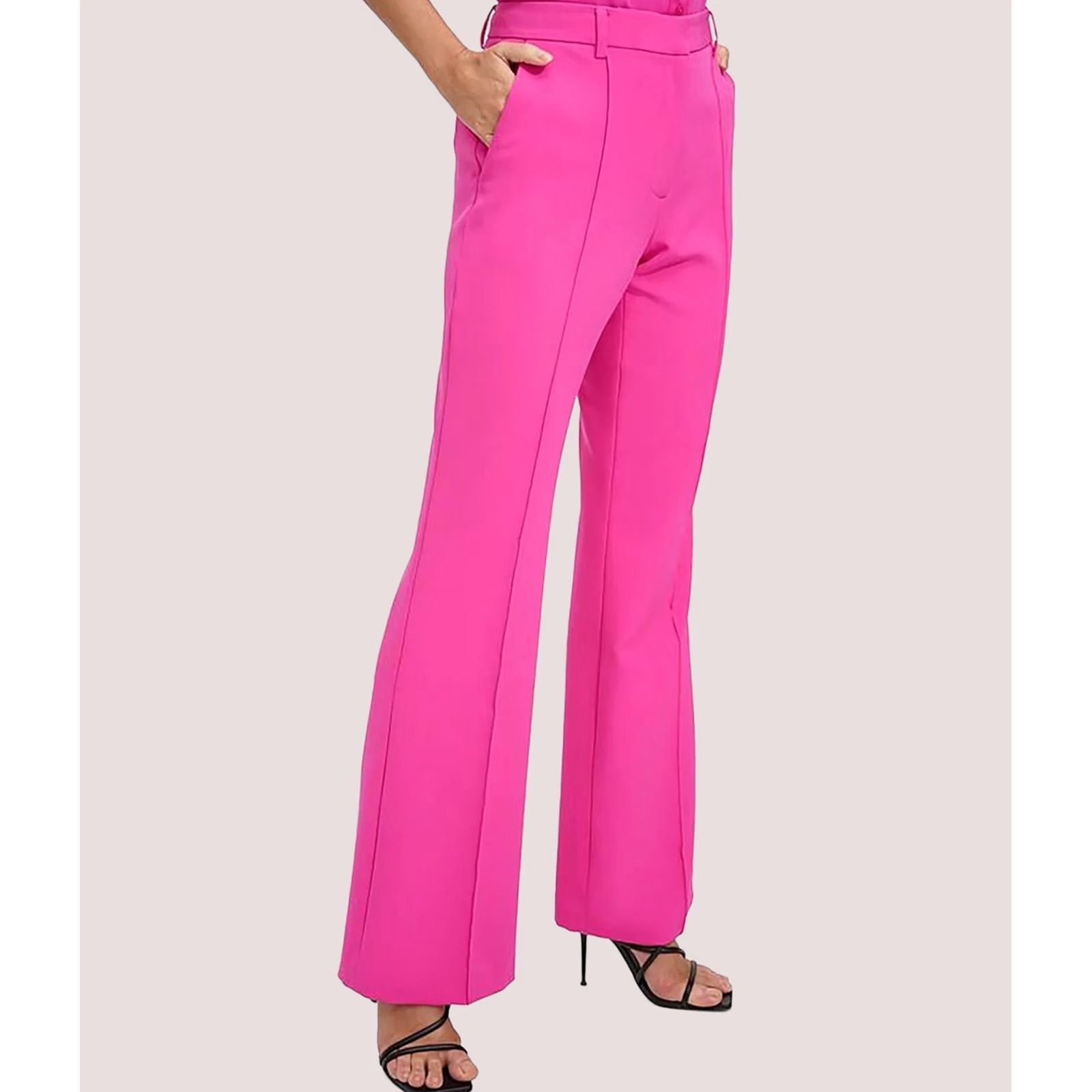 DKNY DKNY Womens Solid Bootcut Dress Pants, brghtpink, Size 18 Size 40" / US 18 - 1 Thumbnail